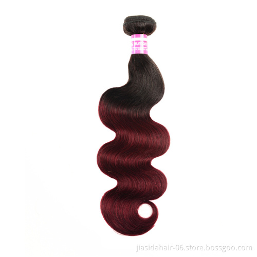 Wet and Wavy Indian T1B Burgundy 99j Ombre Human Hair Extensions 3 Bundles/Lot 8A Brazilian Virgin Hair Body Wave